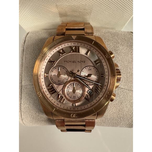 Michael Kors MK6367 Brecken Rose Gold Dial Rose Gold Chronograph Women's Watch - Picture 1 of 8